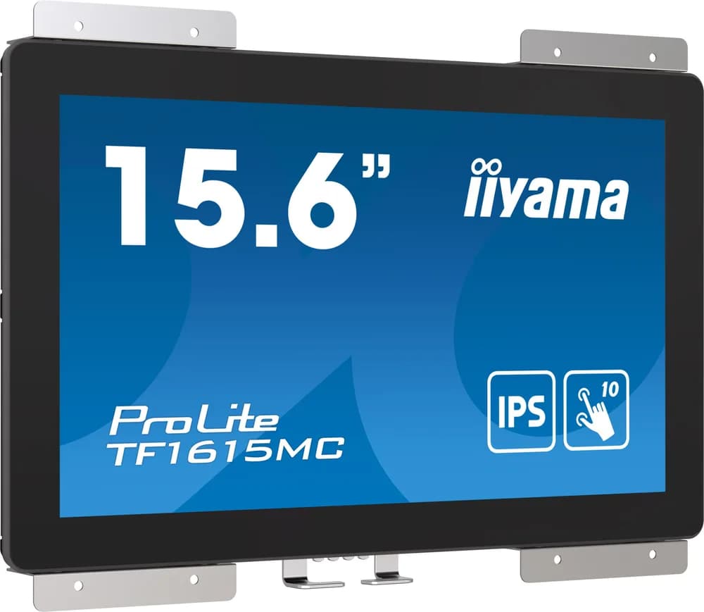 Monitor cu ecran tactil, Iiyama ProLite TF1615MC-B1, FHD, IPS /VGA HDMI DP/IP65, 16", Negru "TF1615MC-B1" — miniatură