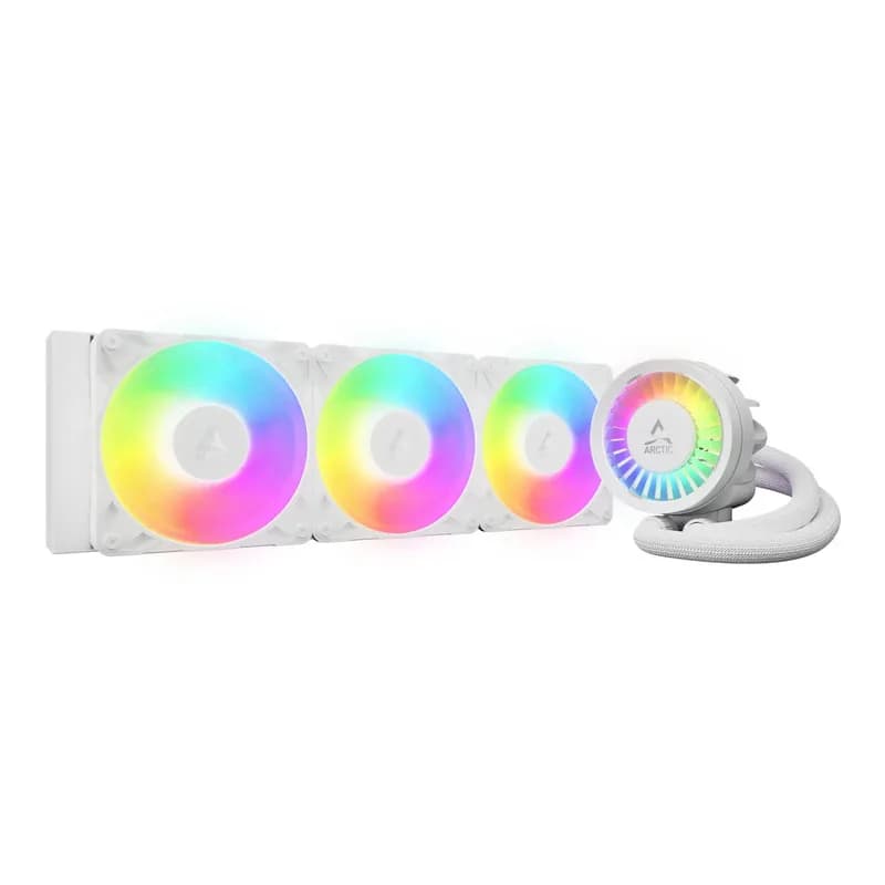 COOLER Arctic "Liquid Freezer III Pro 360 A-RGB W", skt. LGA1851, LGA 1700, AM4, AM5, racire cu lichid, 3 x 120mm, 600 - 3000 RPM, iluminare RGB adresabi, alb "ACFRE00188A"