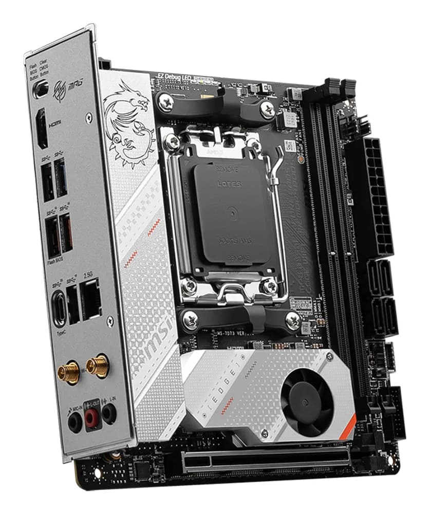 Placa de baza MPG B650I EDGE WIFI AM5 2DDR5 mini-ITX "MPG B650I EDGE WIFI" — miniatură