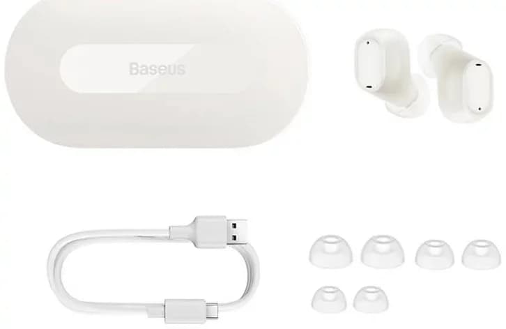CASTI Baseus Bowie EZ10, pt smartphone, microfon pe casca, conectare prin Bluetooth 5.3, fast charge, alb "A00054300226-Z1" - 6932172630867 — miniatură