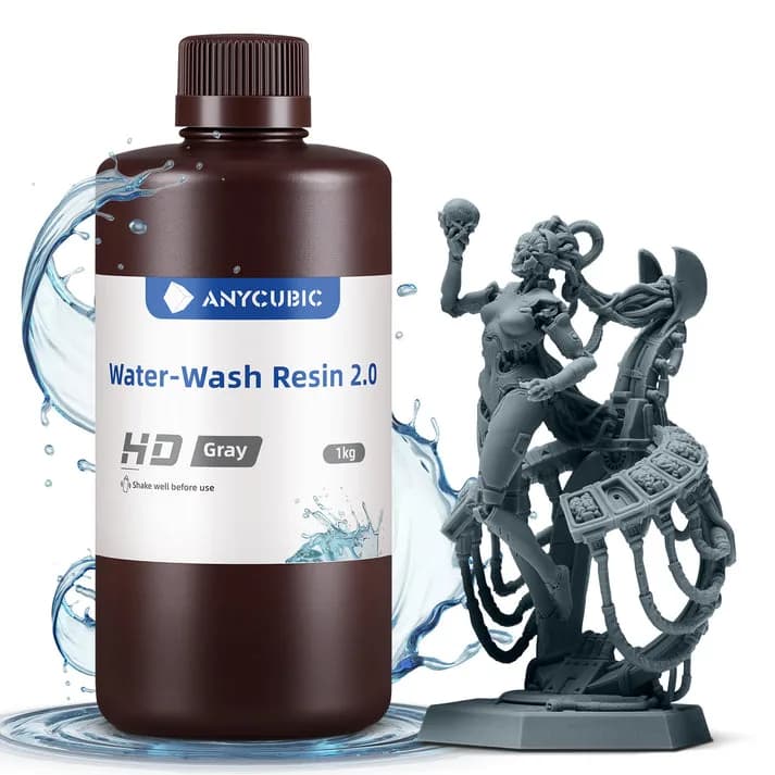 Rășină 3D Anycubic Water-Wash 2.0 (SSX2BK-101A) — miniatură