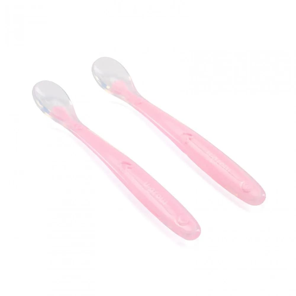Set 2 lingurite silicon, roz, U-Grow