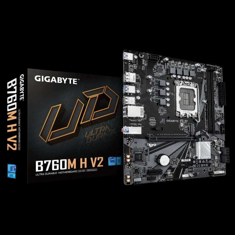 Placa de baza Gigabyte B760M H V2, Socket 1700, DDR5, Micro-ATX