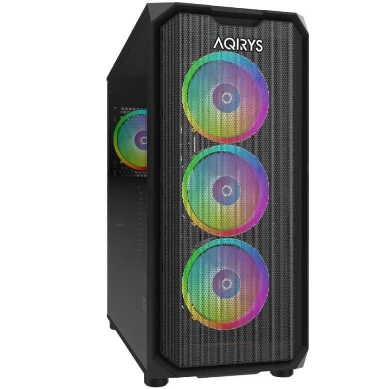 Carcasa AQIRYS Wezen PRO, RGB, Mid Tower, Black — miniatură
