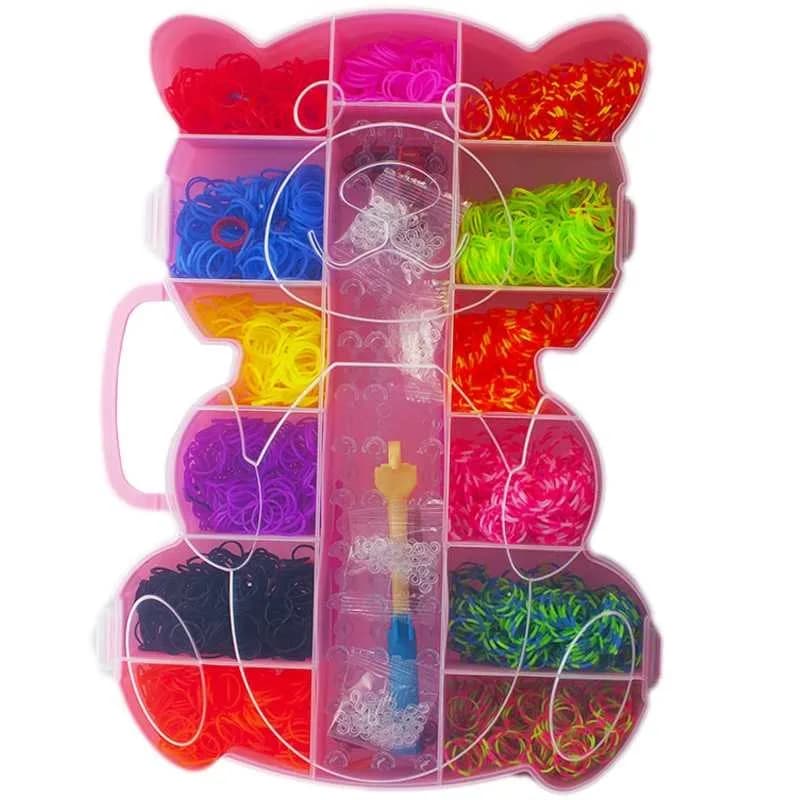 Set creativ elastice, 3200 piese, ursulet — miniatură