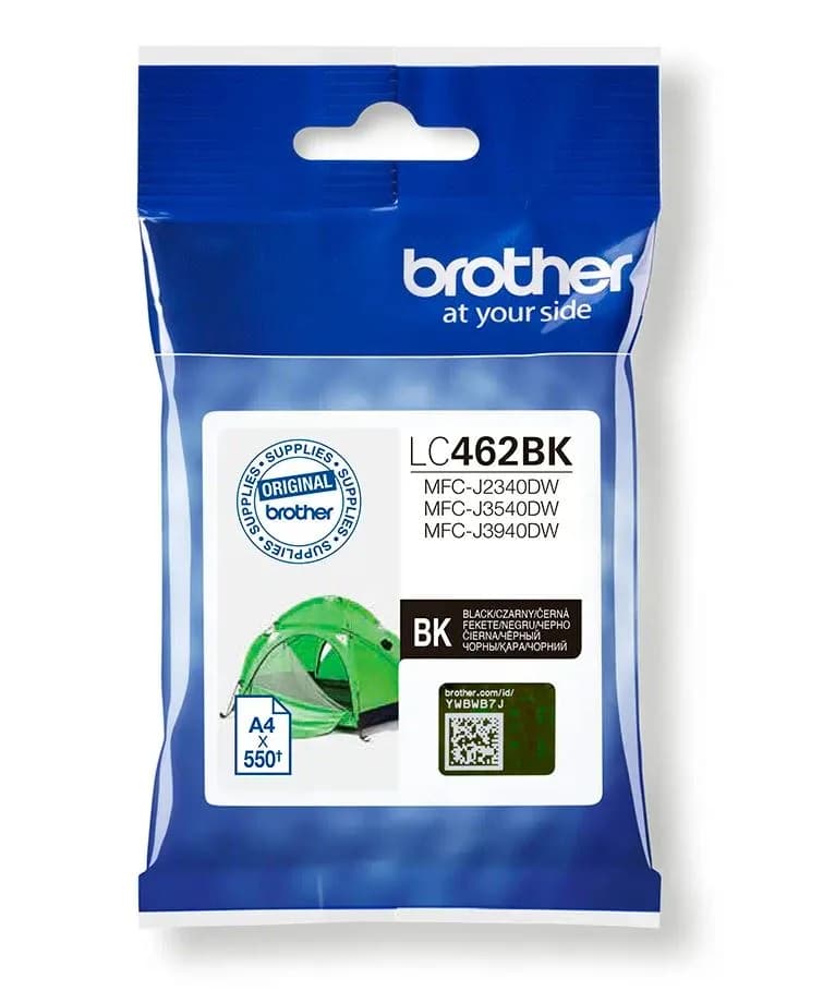 Cartus Cerneala Original Brother Black, LC462BK, pentru MFC J2340|MFC J3540|MFC J3940, 550p, "LC462BK"