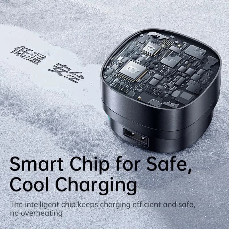 INCARCATOR auto Baseus PrimeTrip VR1, Quick Charge 60W, 1 x USB, 2 x USB Type-C, pt. bricheta auto, cablu retractabil, negru "C00069001121-00" - 6932172690274 — miniatură
