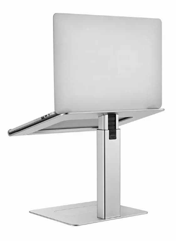 STAND GEMBIRD notebook 15.6", reglare inaltime: 225-380mm, suporta greutate: 5Kg, tampon silicon, aluminiu, silver, "NBS-D1-02" — miniatură