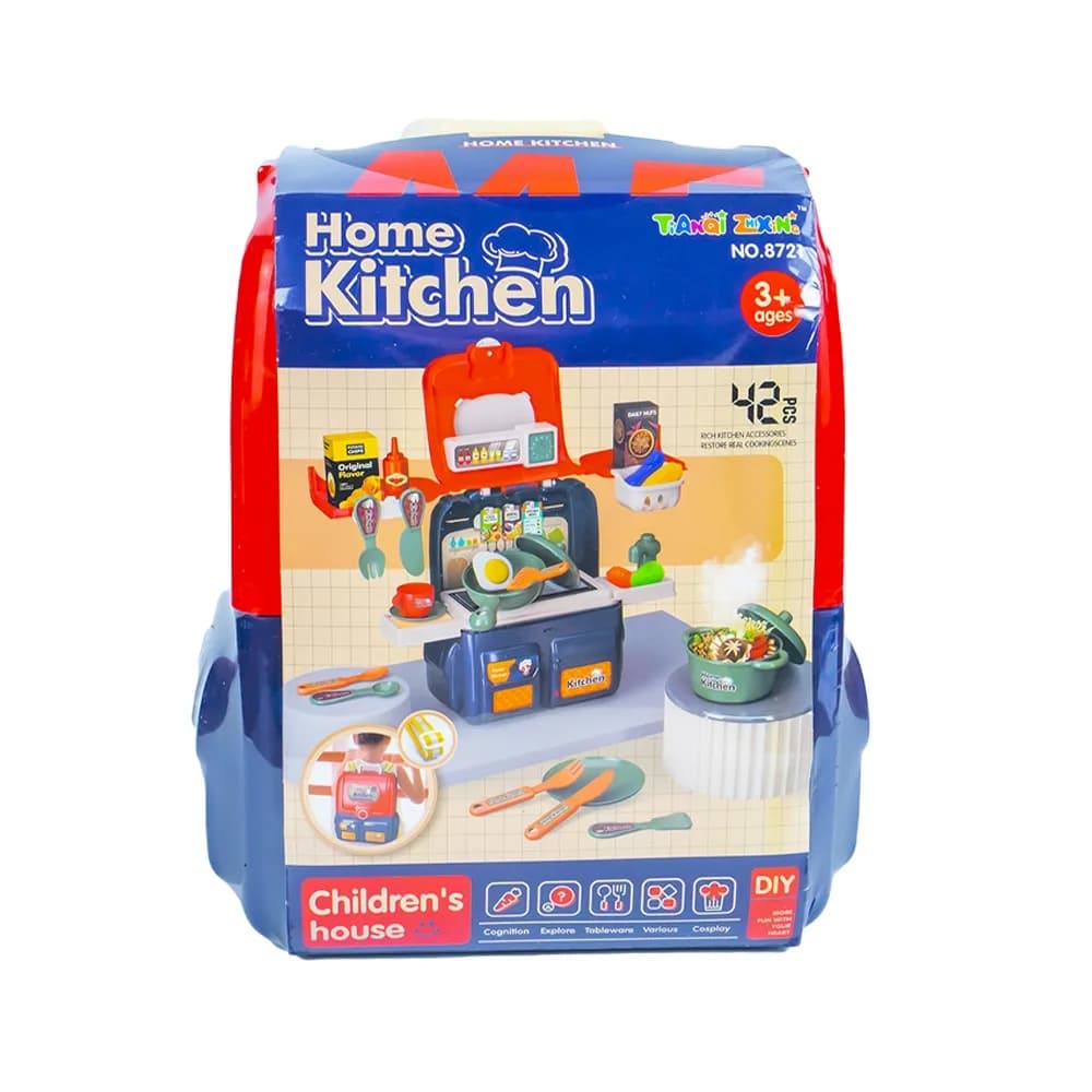 Play set bucatarie in ghiozdanel, 42 piese — miniatură