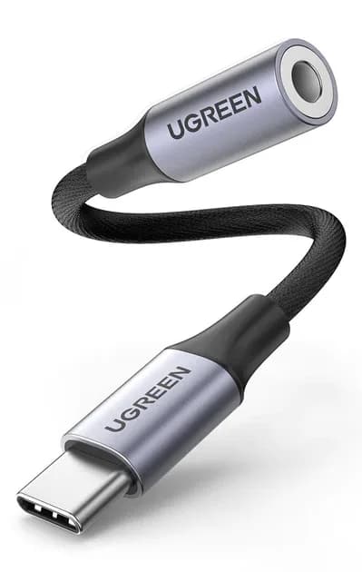 CABLU audio Ugreen, "AV161", USB Type-C (T) la 3.5 mm jack (M), lungime 15cm, gri "80154" - 6957303881543