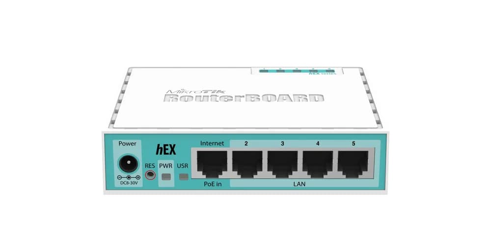 MIKROTIK 5-PORT GIGABIT ETHERNET ROUTER, RB750GR3, 5*10/100/1000Ethernet ports, CPU nominal frequency: 880 MHz, 2* CPU corecount, 4*CPU Threads count, Size of RAM: 256 MB, 5W