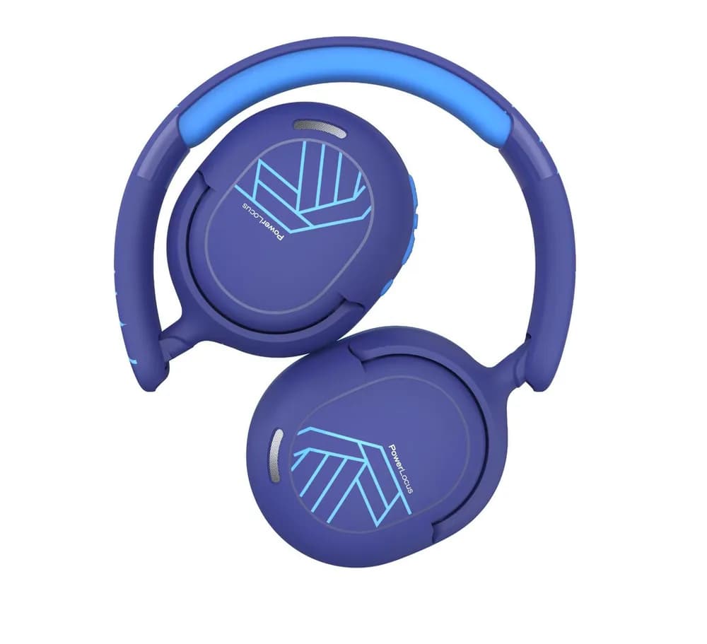 Casti Over-ear PowerLocus Lion, Wireless/Wired, Albastru — miniatură