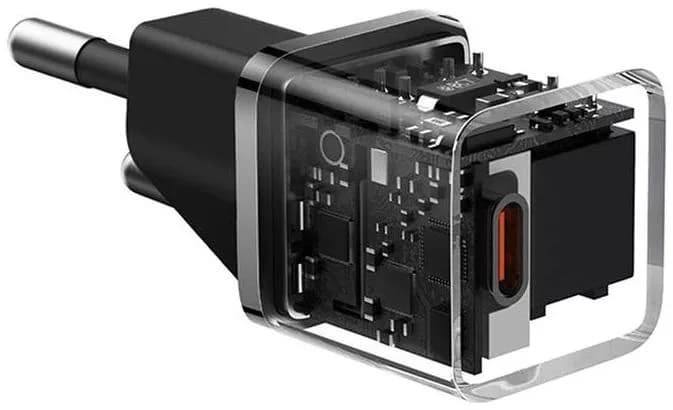 Incarcator retea Baseus, GaN5 Fast Charger mini 20W, 1 x USB Type-C 5V/3A, negru — miniatură