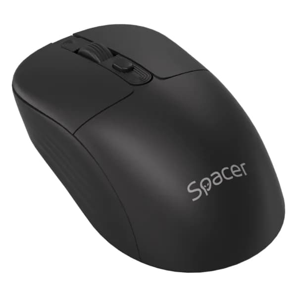 Mouse Wireless SPACER SPMO-WS03-BT, 1600 dpi, Negru — miniatură