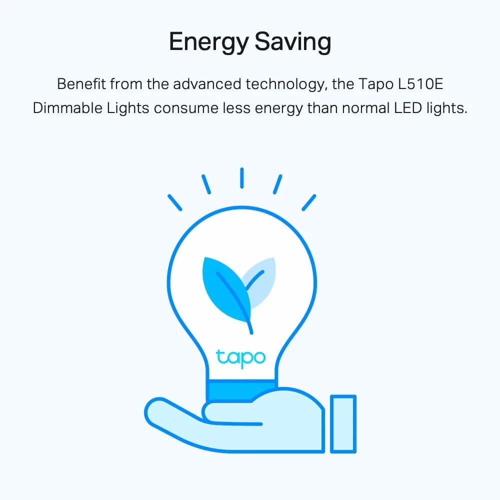 BEC LED wireless TP-LINK, 800lm, 8.7W, E27, se conecteaza la router Wi-Fi, intensitate reglabila, control prin smartphone cu aplicatia TAPO "Tapo L510E" — miniatură