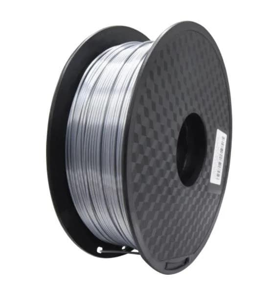 CREALITY PLA 3D Printer Filament, silk silver, Printing temperature: 190-220, Filament diameter: 1.75mm, Tensile strength: 60MPa, Size of filament wheel: Diameter 200mm, height 66mm, hole diameter 56mm. Utilizare: pana la 6 luni de la deschiderea ambalajului. — miniatură