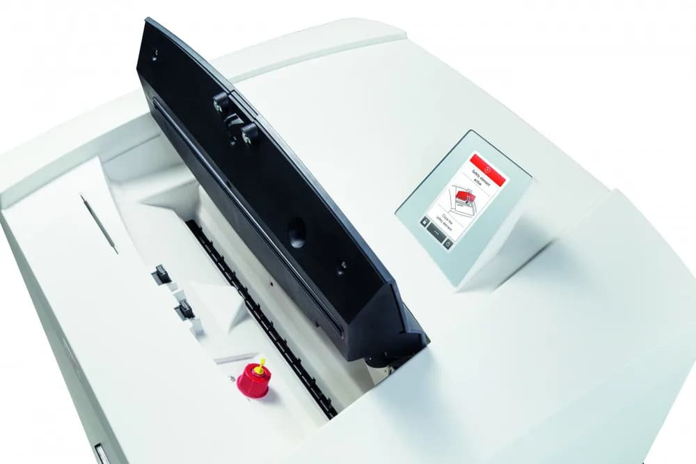Distrugator documente manual HSM Securio P44i, 43-45 coli, cross cut (3,9 x 40mm), de securitate 4 "H-1873121" — miniatură