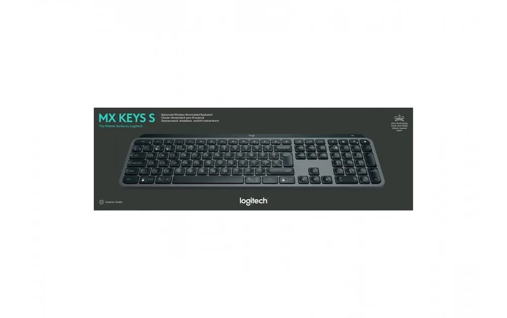 Tastatura Logitech MX Keys S, Wireless, Gri — miniatură