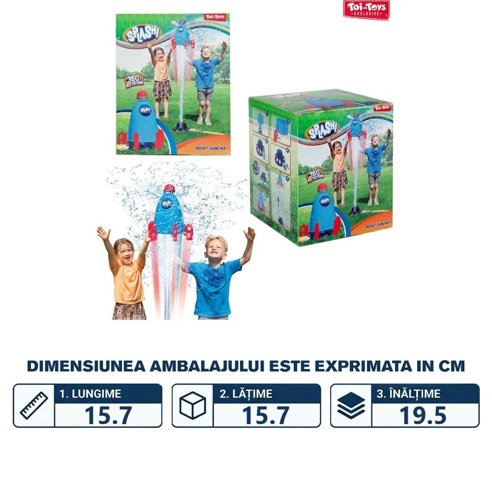 Aspersor de apa pentru copii, Racheta - Toi-Toys — miniatură