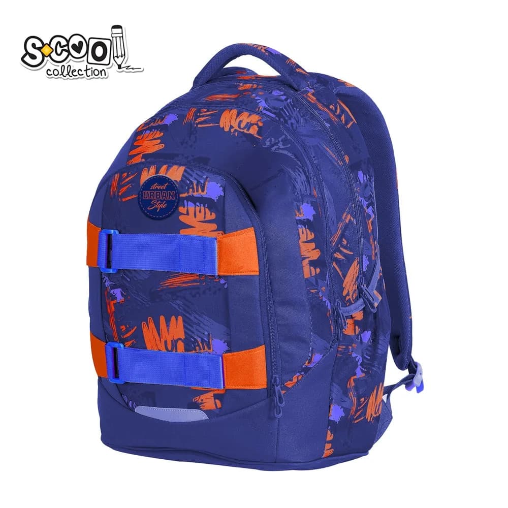 Ghiozdan anatomic, compartiment laptop, 29x22x43 cm - S-COOL — miniatură