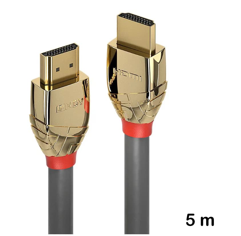 Cablu HDMI High Speed, 5 m, Lindy, Gold Line 37864