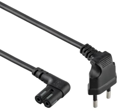 CABLU alimentare GEMBIRD casetofon, 1m, intrare Euro plug in unghi 90 grade, iesire C7 in unghi 90 grade, 10A, bulk, black, "PC-184L"