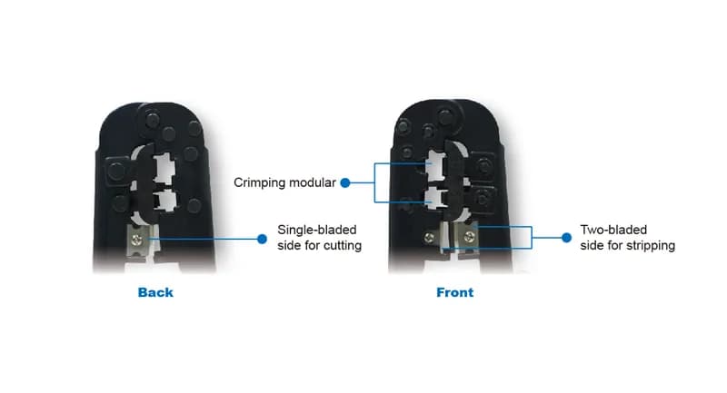CLESTE sertizare mufe, LOGILINK, functii: sertizare mufe, taiere, RJ45RJ12/RJ11, albastru, "WZ0033" — miniatură