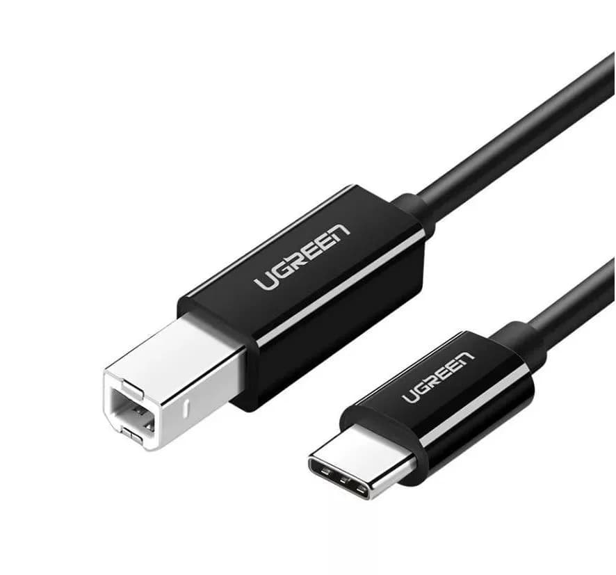CABLU USB Ugreen pt. imprimanta, "US241" USB Type-C (T) la USB 2.0 Type-B (T), 1m, negru, "80811" - 6957303888115