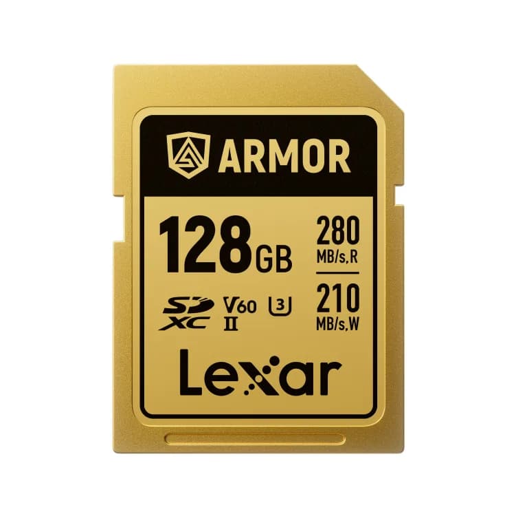 Card de memorie Lexar ARMOR Gold LSDAMGL128G-RNNNG, 128GB, SDXC, UHS-II U3, V60, Inox, IP68 "LSDAMGL128G-RNNNG"