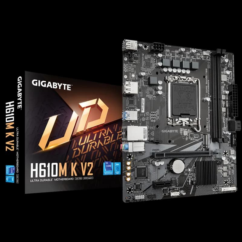 Placa de baza Gigabyte H610M K V2, Socket 1700, DDR5, Micro-ATX