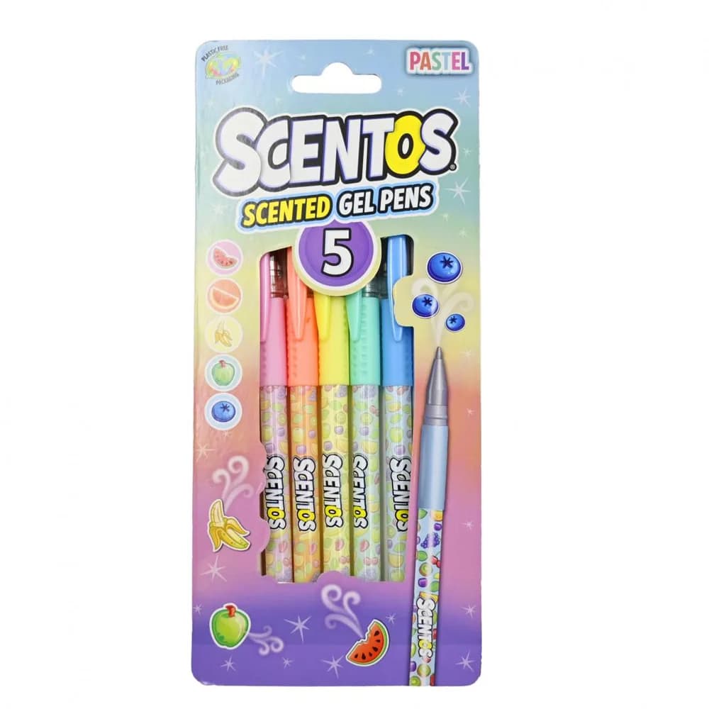 SET 5 PIXURI PARFUMATE CU.GEL, NEON/ PASTEL,SCENTOS — miniatură