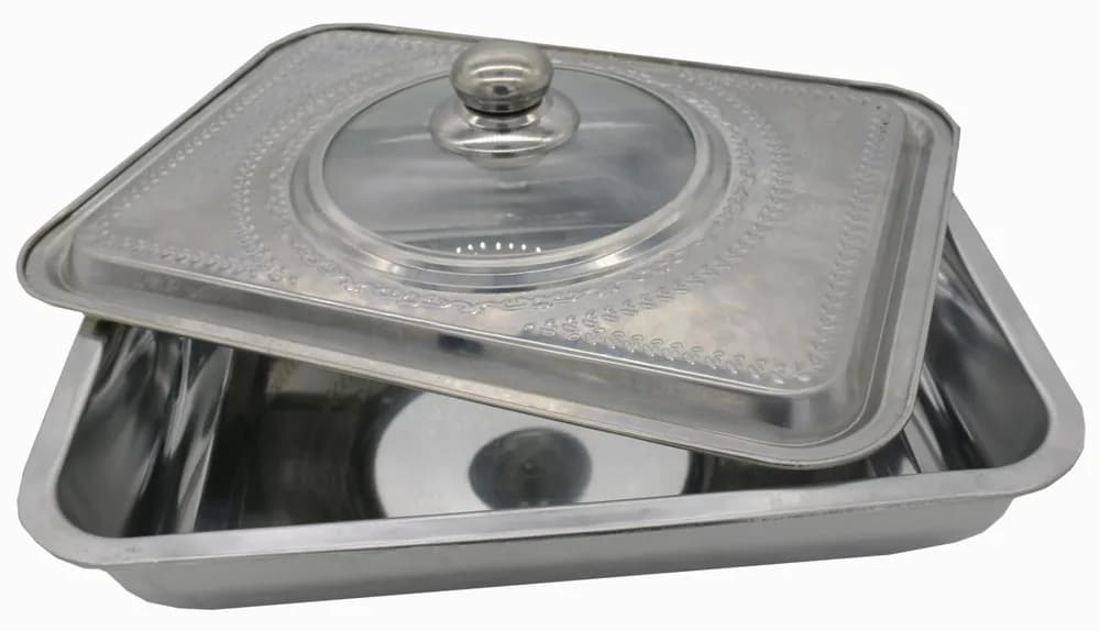 TAVA CUPTOR CU CAPAC, INOX,35*26*7CM, VANORA HOME — miniatură