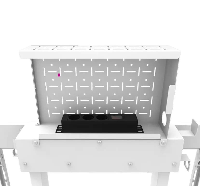 Stand motorizat Neomounts by Newstar WL55-875WH1 100" 110kg VESA 800x600mm, ajustabil pe inaltime 98-163cm, alb — miniatură