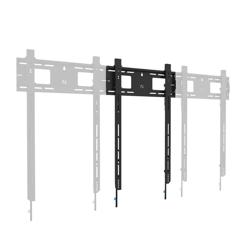 Suport perete Neomounts heavy duty, pentru display-uri interactive si ecrane grele de pana la 50-98, sistem de prindere VESA 500x800, greutate maxima suportata 100kg, fix, montare tip portrait, distanta fata de perete 4.2cm, cu sistem ce permite prinderea/desprinderea usoara a display-ului — miniatură