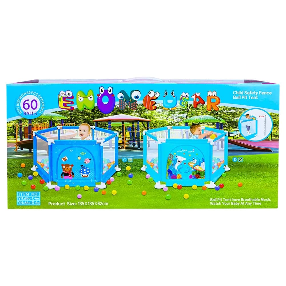 Tarc de joaca, baieti + 50 mingiute, 135x135x62.6 cm — miniatură
