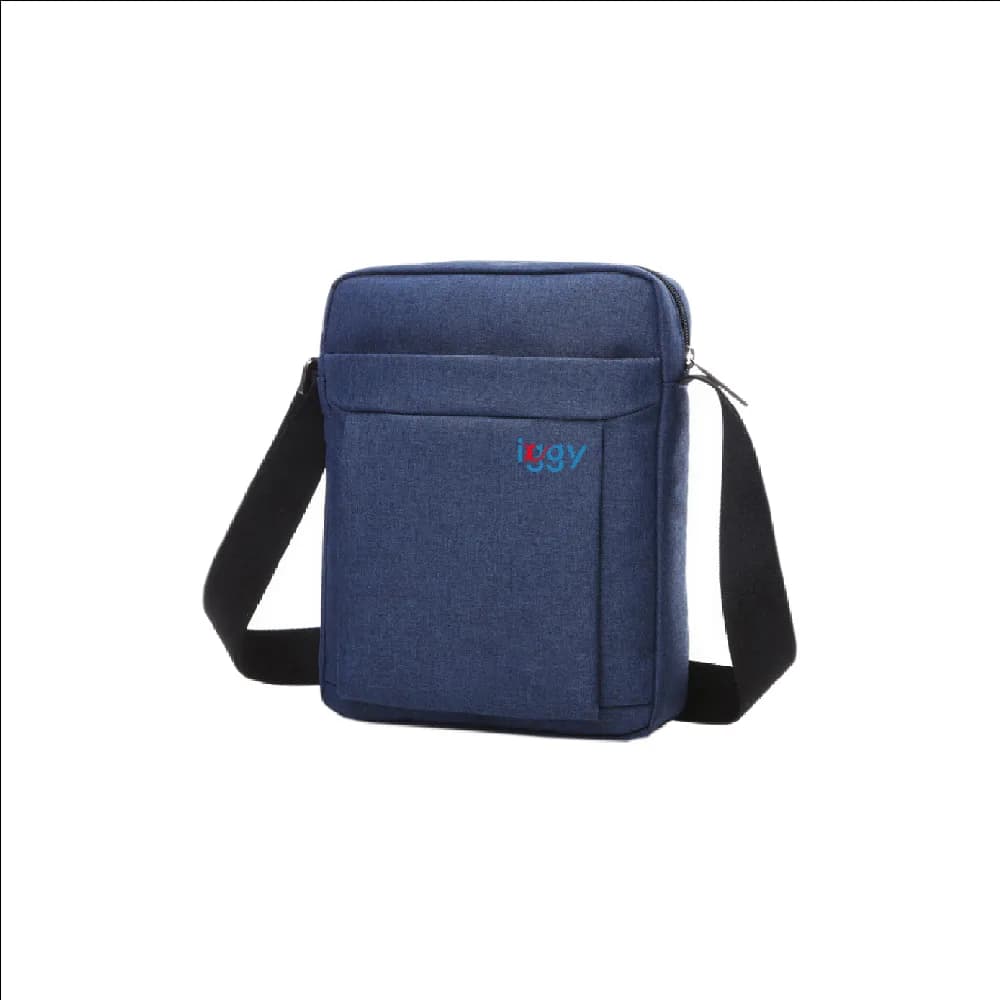 GEANTA CROSSBODY Iggy,1 bretea, 1 compartiment principal,1 compartiment frontal, 21x26x5.6cm, polyester,albastru "IGSB-CROSS-BL" — miniatură