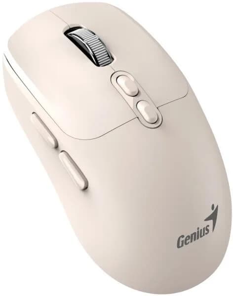 MOUSE Genius "NX-8080S", PC sau NB, wireless 2.4GHz, Bluetooth, optic, 1600 dpi, butoane/scroll 6/1, acumulator, buton Copilot, crem, "31030042404" 4710268262640