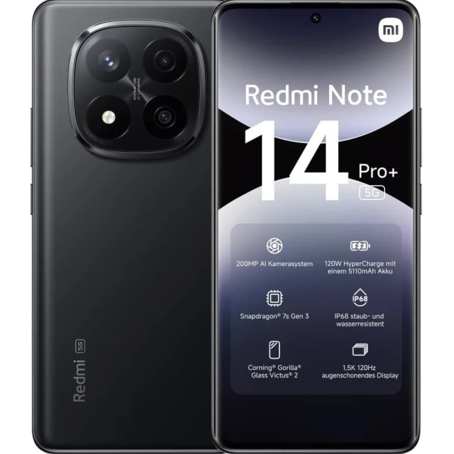 Telefon XIAOMI Redmi Note 14 Pro+ 5G, Dual SIM, Negru