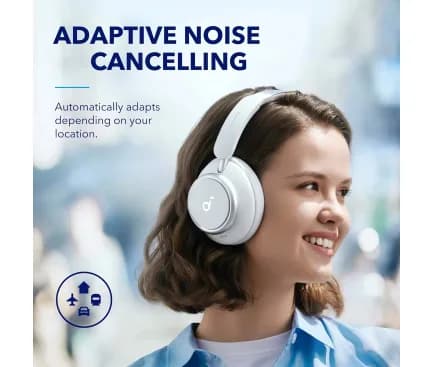Casti Anker "Over-Ear", utilizare multimedia, Bluetooth 5.3, AUX, Noise cancelling, ANC, 2 x mic, durata baterie pana la 50 ore, negru, USB-C, Soundcore Space Q45, "A3040G21" - 0194644107567 — miniatură