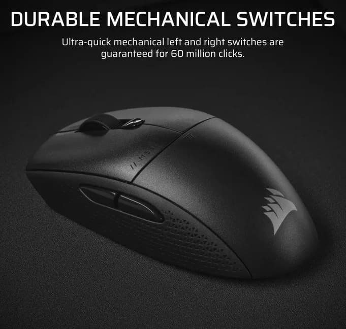 Mouse Gaming Wireless CORSAIR M55, 24000 dpi, Negru — miniatură