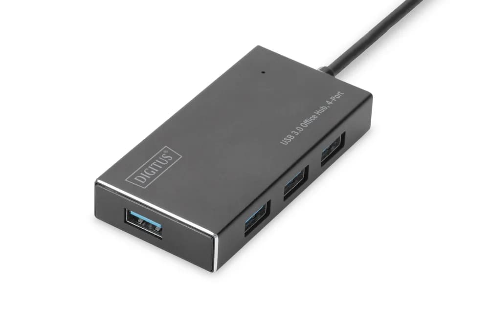 DIGITUS DA-70240-1 DIGITUS Hub 4-port USB 3.0 SuperSpeed, Power Supply, HQ aluminum "DA-70240-1"