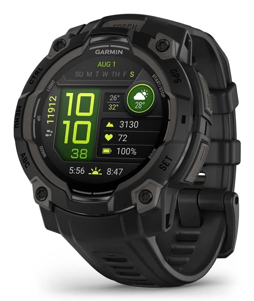 Smartwatch Instinct 3 45 mm, AMOLED Black with black band "010-02936-00"
