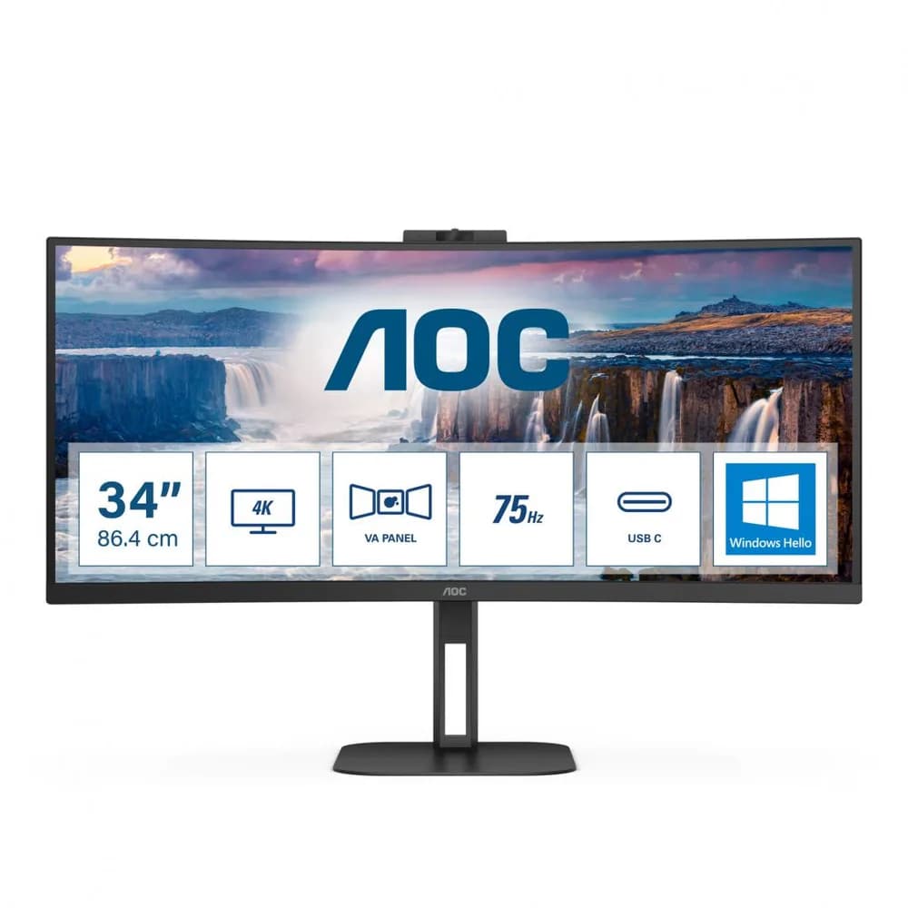 Monitor Gaming AOC CU34V5CW, 34", 3440 x 1440 pixeli, Black