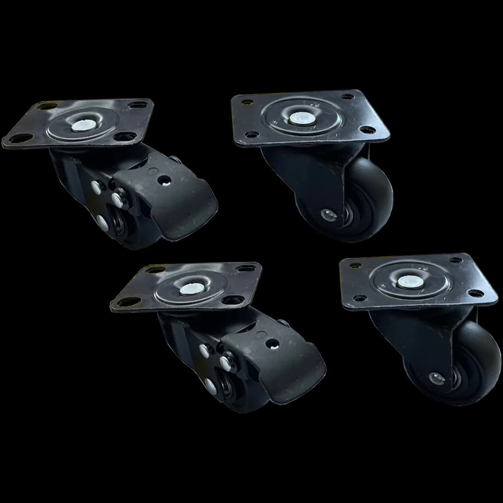 Set de patru roti pentru cabinete metalice rack, Xcab "Xcab-51200"