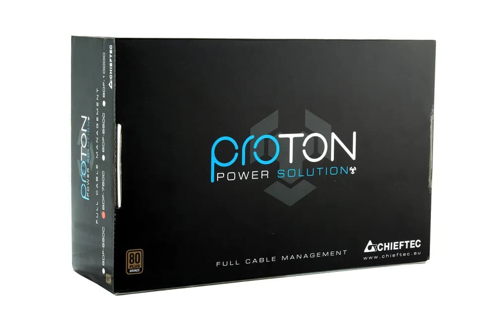SURSA Chieftec PROTON 750 W, modulara, certificare 80 Plus Bronze, ventilator 140 mm x 1, PCI-E 6+2 pin x 4, SATA x 8, "BDF-750C" — miniatură