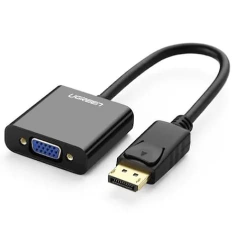 CABLU video Ugreen, "DP109" DP (T) la 1 x VGA (M) 1920x1080 la 60Hz cu sunet, lungime 0.25m, negru "20415" - 6957303824151