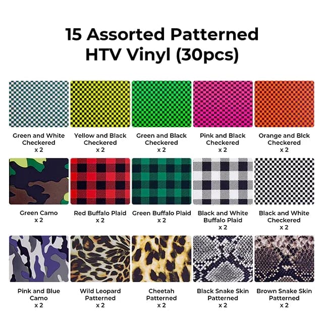 Accesoriu gravator laser xTool Patterned Heat Transfer Vinyl – 30-pack — miniatură