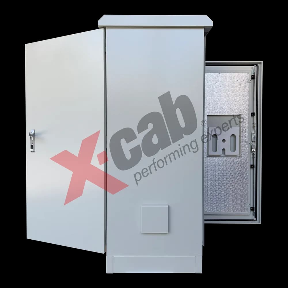 Cabinet metalic de exterior 19", cu izolatie termica, rack de podea, 27U 600x600 mm, IP-55, Xcab seria F "Xcab-FG196627" — miniatură