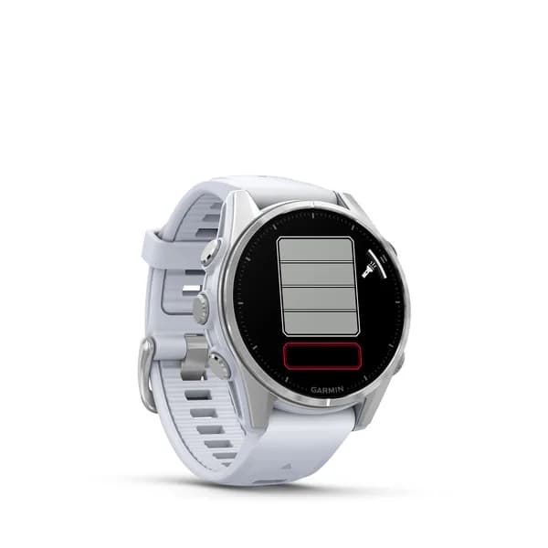 Smartwatch fenix 8 43 mm AMOLED Silver with Whitestone silicone band "010-02903-00" — miniatură