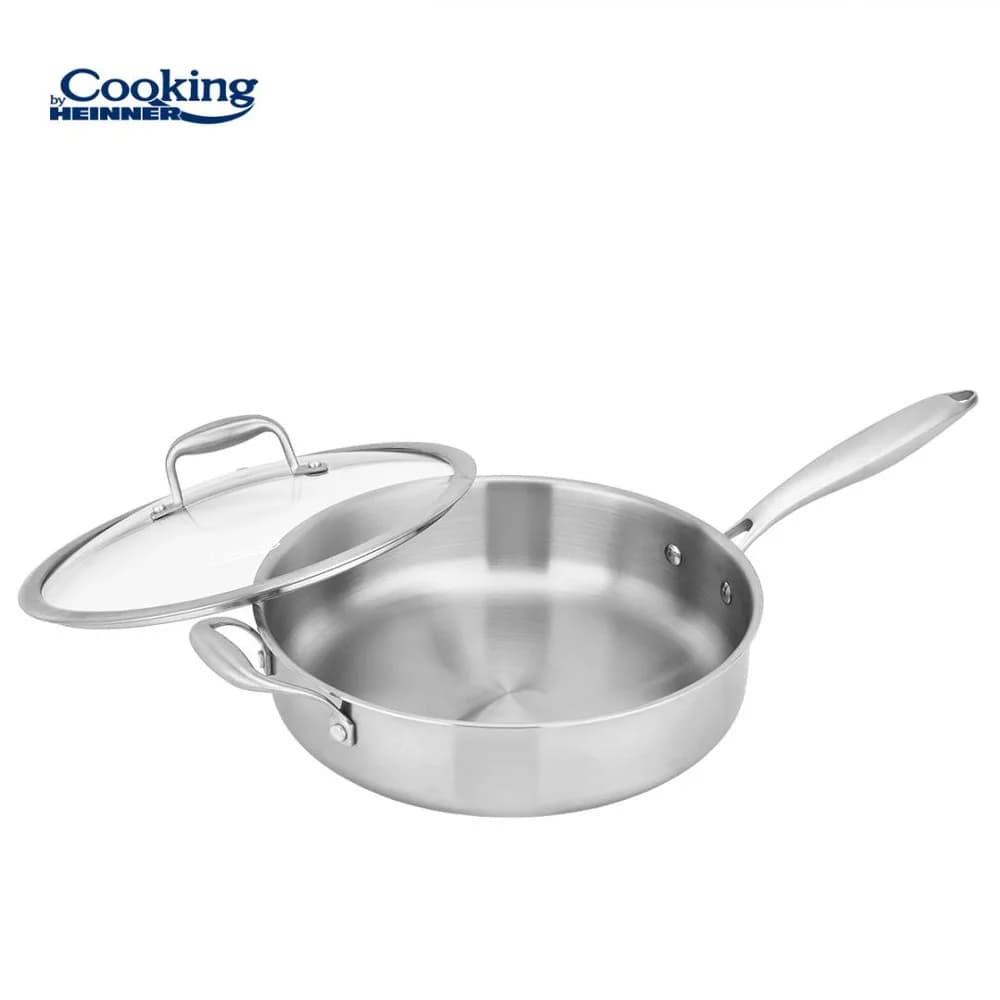 TIGAIE ADANCA INOX+CAPAC STICLA 28X7.5CM, ATOMIC3, COOKING BY HEINNER — miniatură